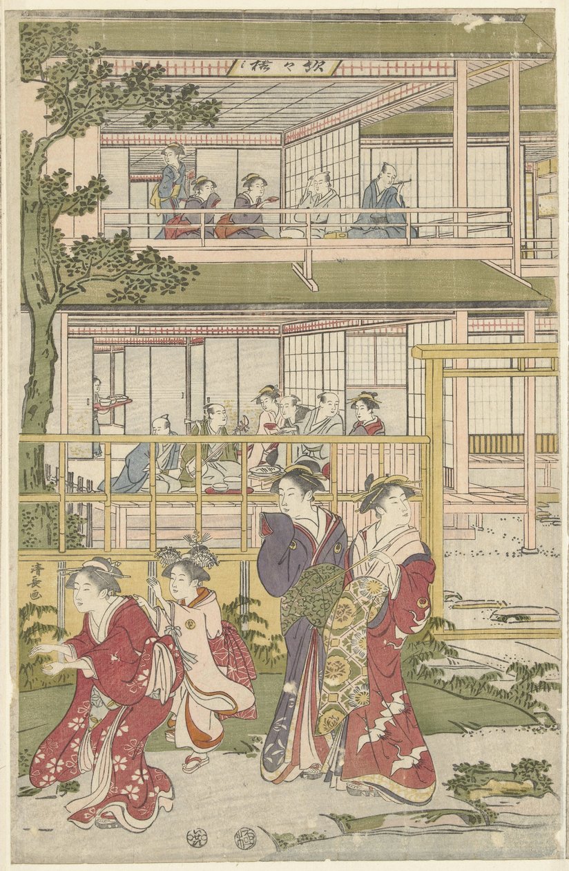A brincar aos cegos de Torii Kiyonaga
