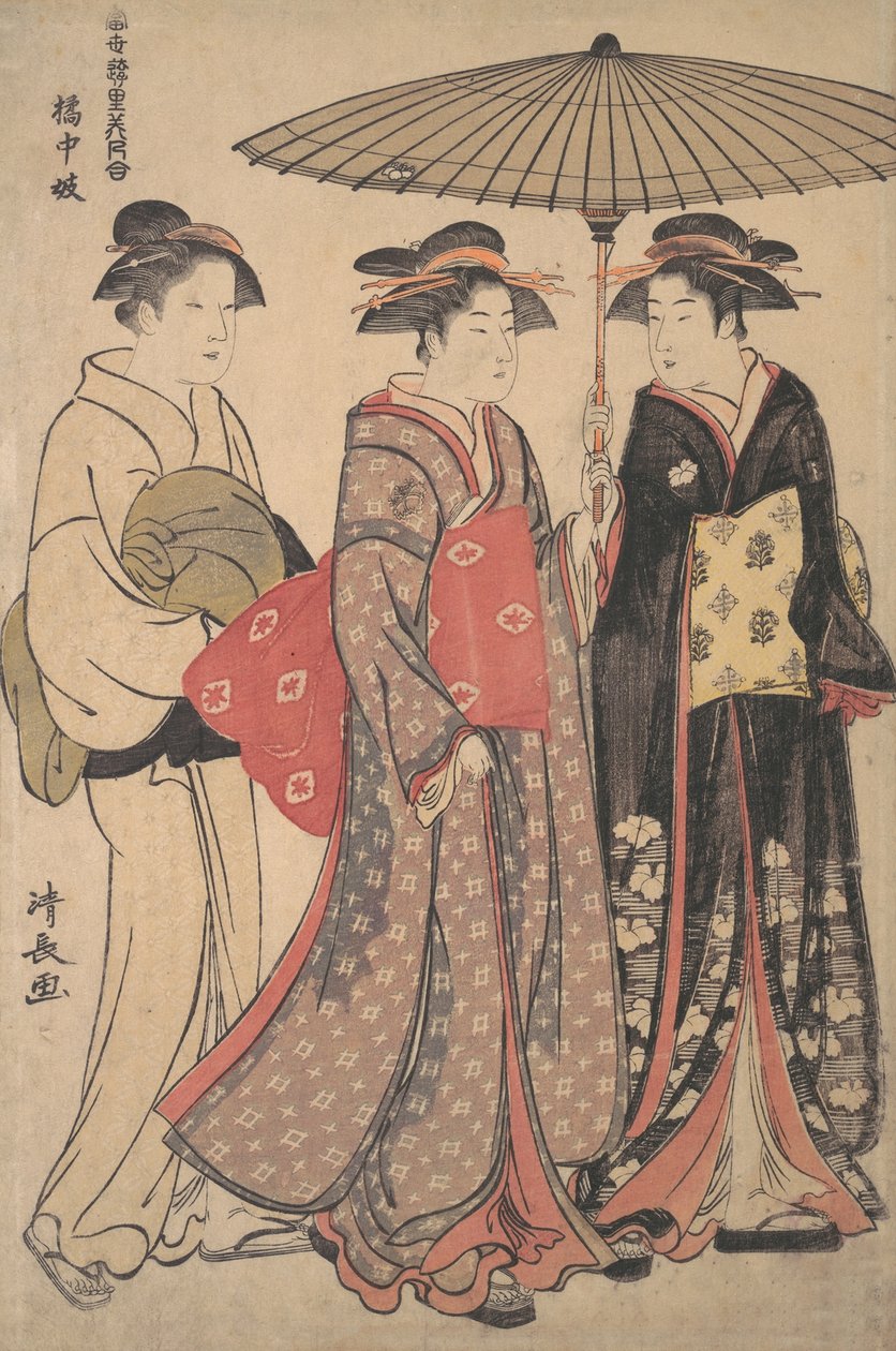 Dançarinos da Rua Tachibana, 1742-1815. de Torii Kiyonaga