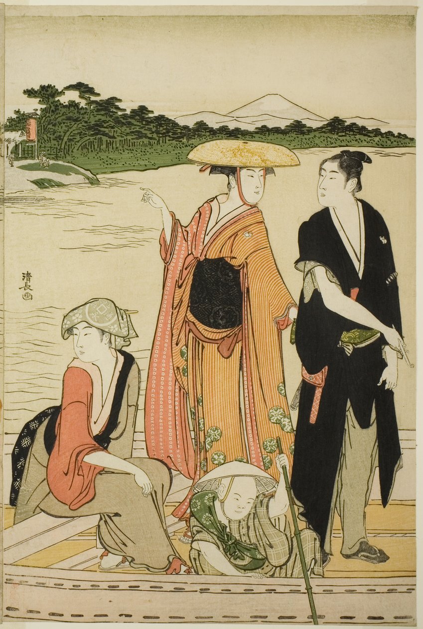 Balsa no Rio Rokugo de Torii Kiyonaga