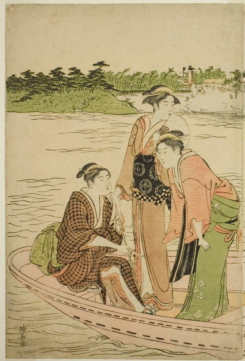 Balsa no Rio Rokugo de Torii Kiyonaga