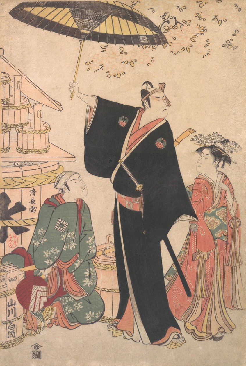 Ichikawa Yaozo III no papel de Sukeroku da peça Yukari no Edo-sakura, também conhecido..., 1784. de Torii Kiyonaga