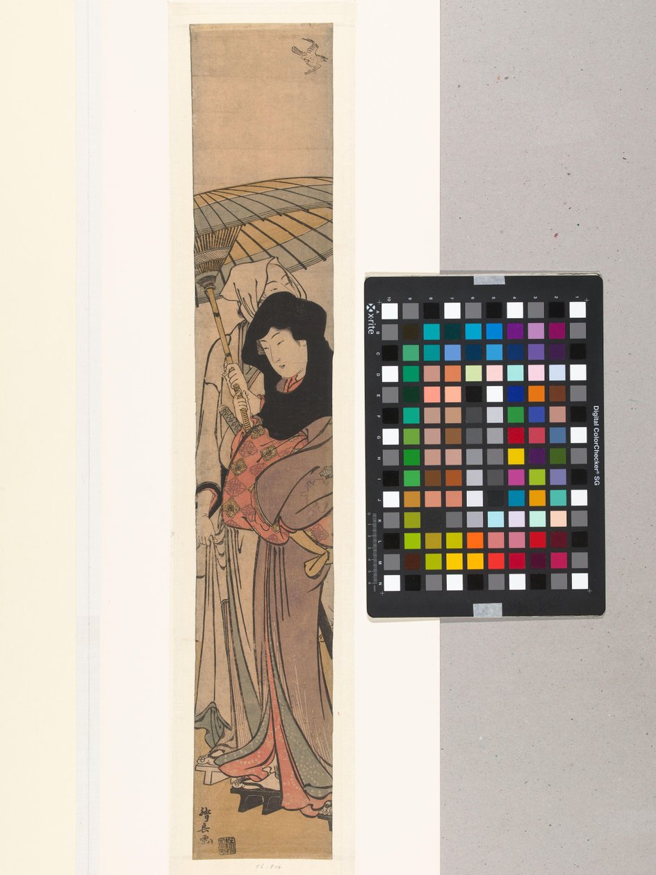 Ochiyo e Hanbei levam aos seus pés de Torii Kiyonaga