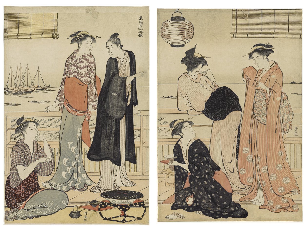 O sexto mês, da série Doze meses no sul de Torii Kiyonaga
