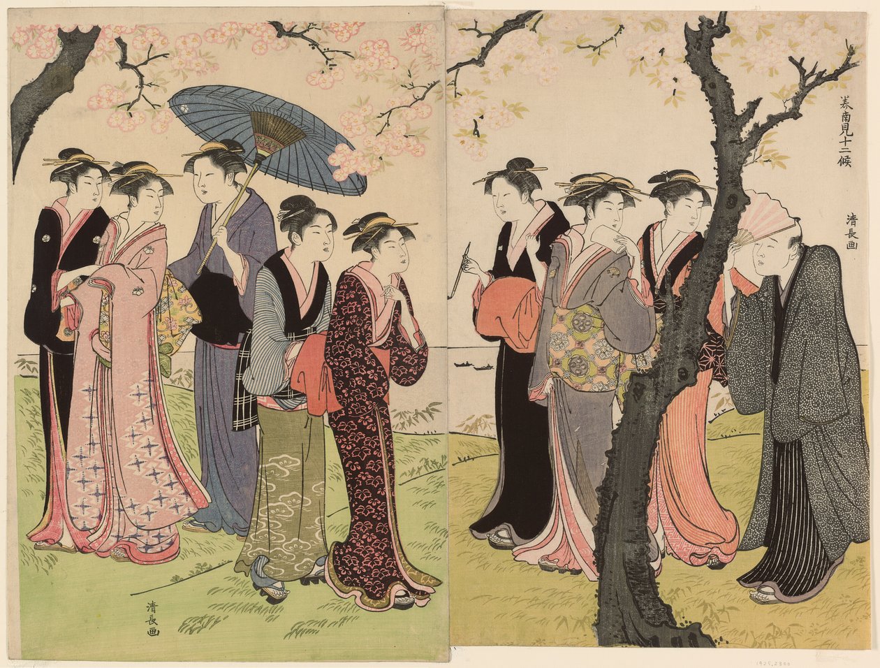O Terceiro Mês (Sangatsu), da série "Doze Meses no Sul (Minami juni ko)" de Torii Kiyonaga