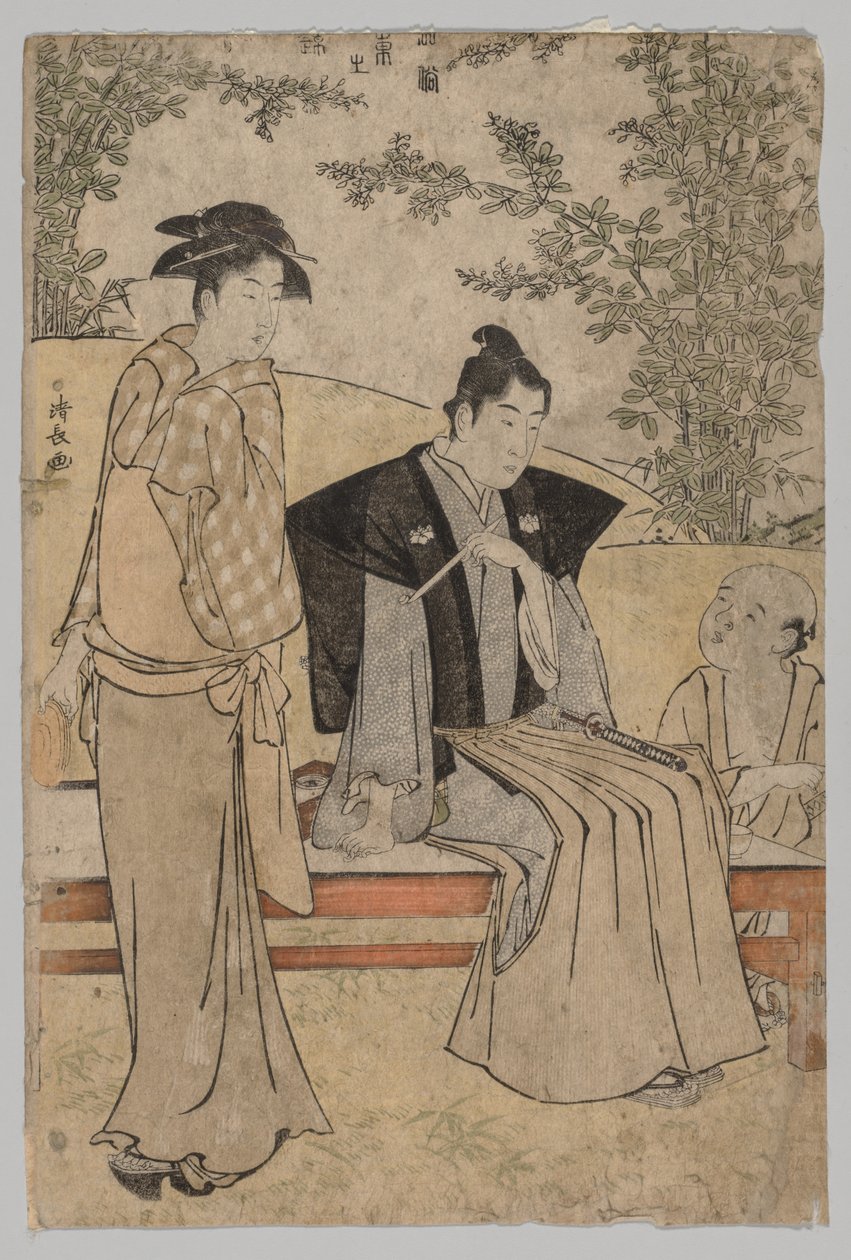 Two Lovers (da série Brocades of the East in Fashion) de Torii Kiyonaga