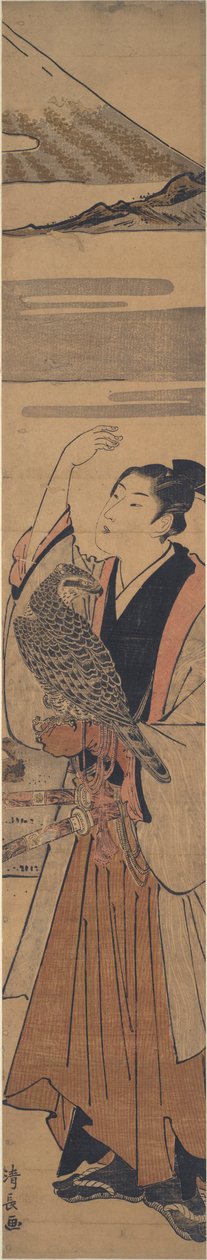 Jovem Falconer de Torii Kiyonaga