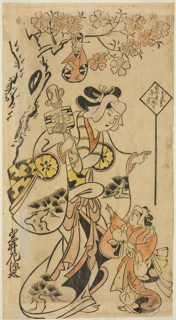 O ator Iwai Sagenta I de Torii Kiyonobu I