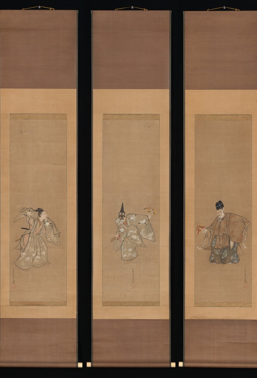 A Auspiciosa Dança Nô Okina, ca. 1790-95. de Toriyama Sekien