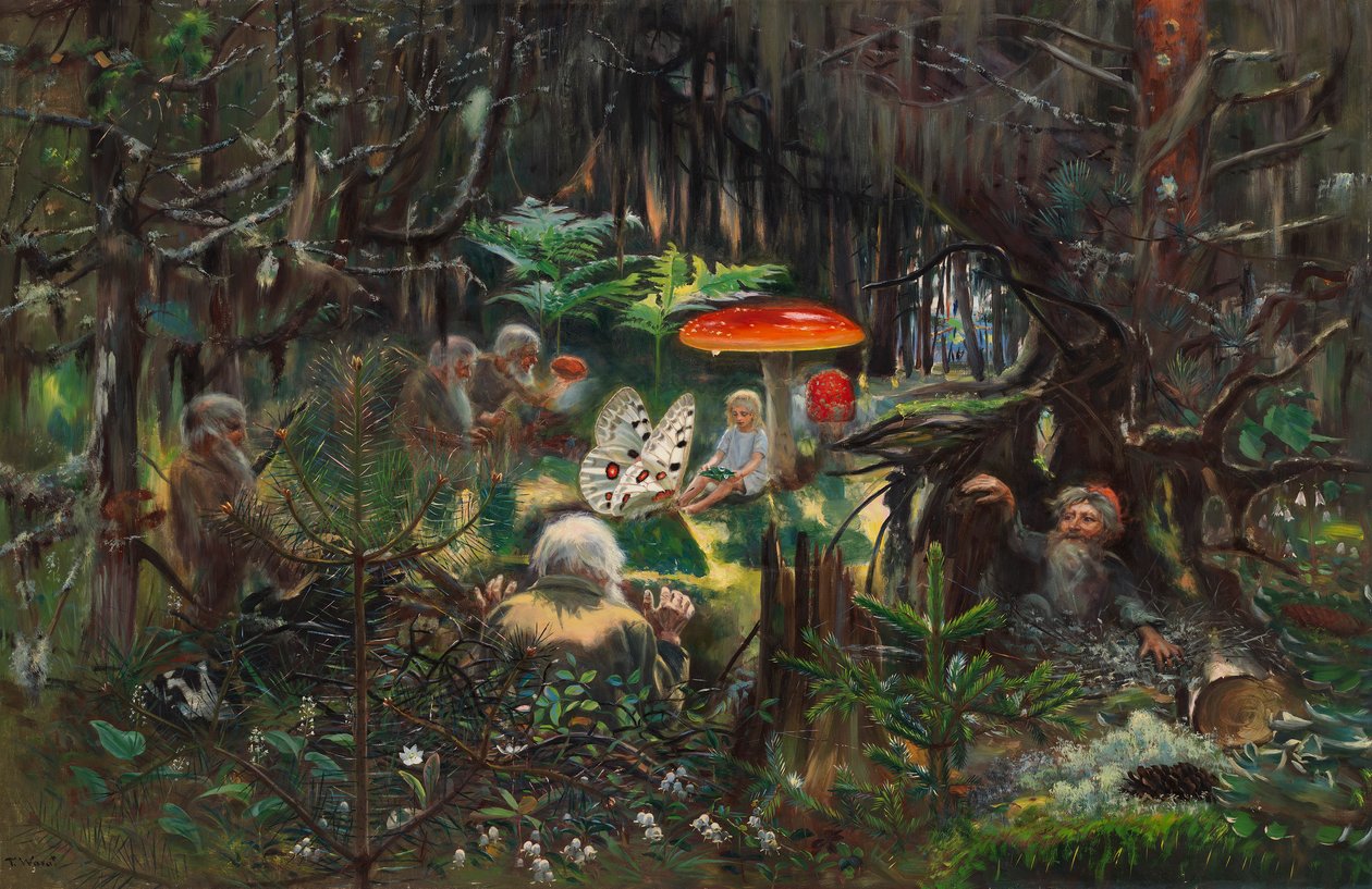 Princesa dos Contos de Fadas, c.1896 (óleo sobre tela) de Torsten Wasastjerna