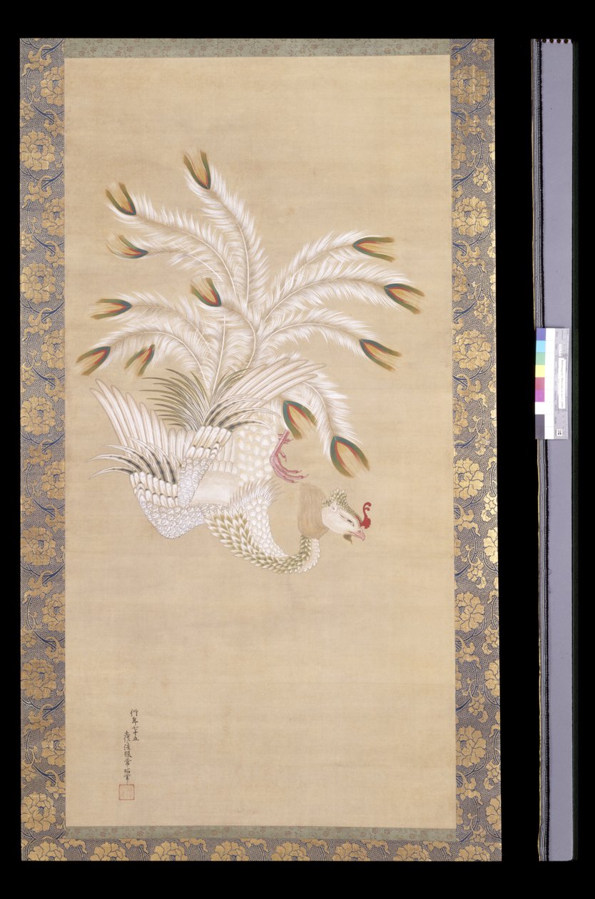Phoenix, Da Beleza Chinesa, Phoenix e Peacock (tinta e cor sobre seda) de Tosa Mitsuoki