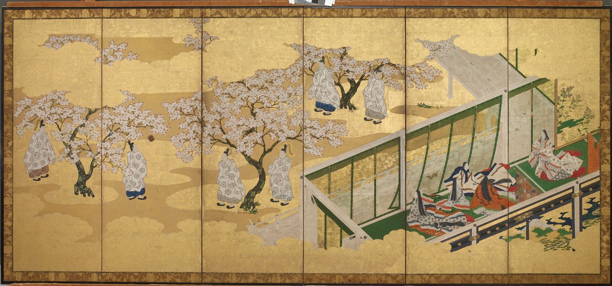 <em>O Conto de Genji</em>, Capítulo 34; Kashiwagi avista a Terceira Princesa de Tosa Mitsuoki