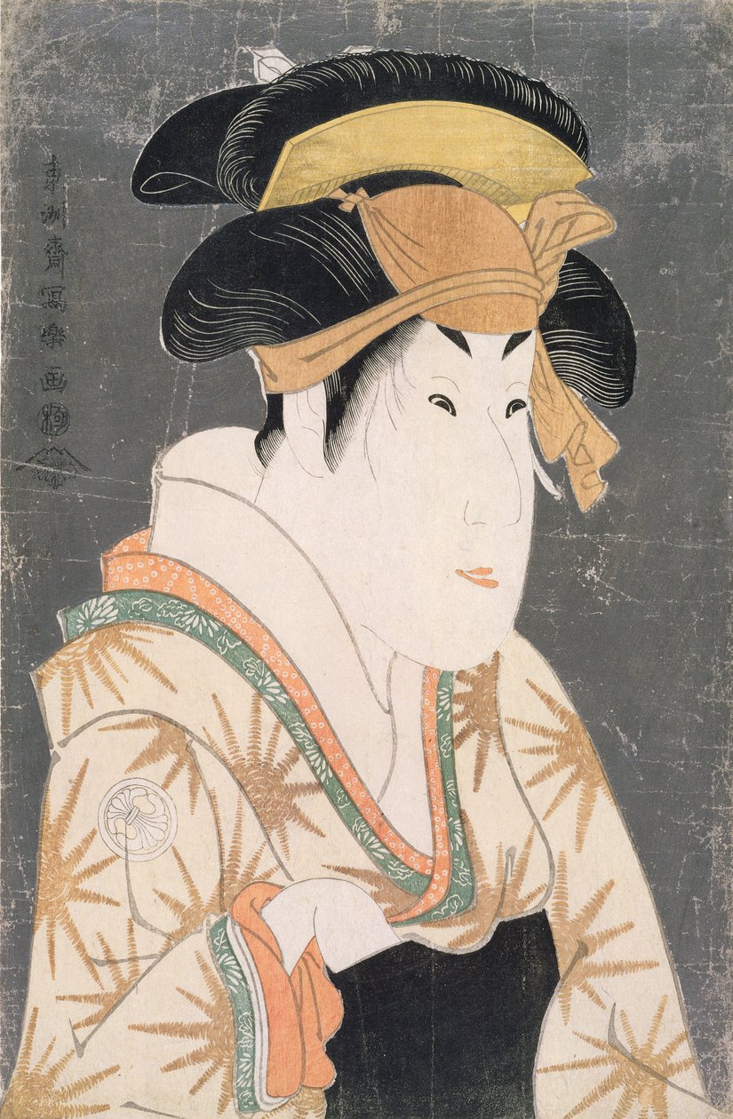 Segawa Kikunojo III (1751-1810) no papel de Oshizu (impressão em xilogravura) de Toshusai Sharaku