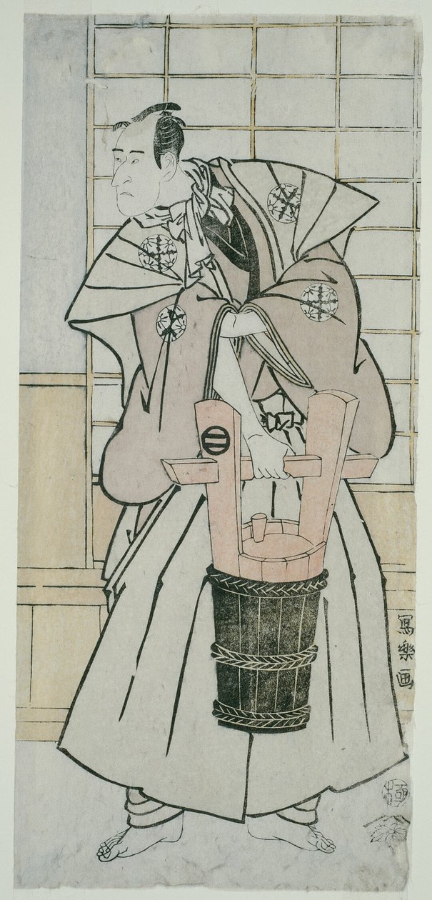 O ator Ichikawa Komazo llI como Nitta Yoshisada, atualmente Oyamada Taro Takaie (Sandai-me Ichikawa Komazo no Nitta Yoshisada, jitsuwa Oyamada Taro Takaie) de Toshusai Sharaku