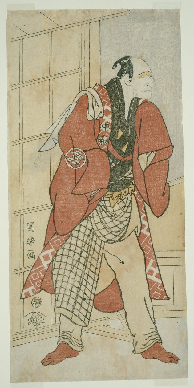O ator Nakajima Wadaemon como Migawari no Jizo, o Mestre da Casa, de Inamuragasaki em Kamakura de Toshusai Sharaku