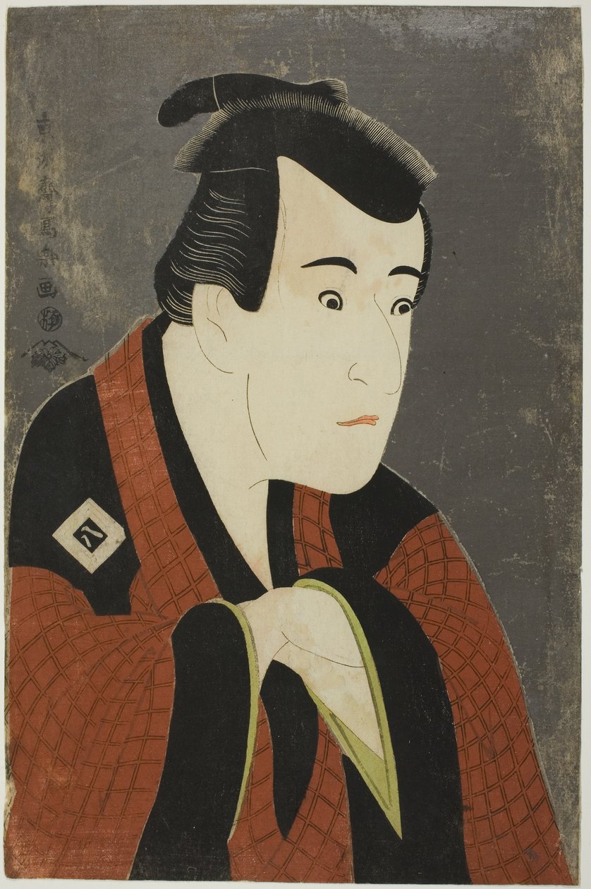 O ator Ichikawa Yaozo III no papel de Tanabe Bunzo de Toshusai Sharaku