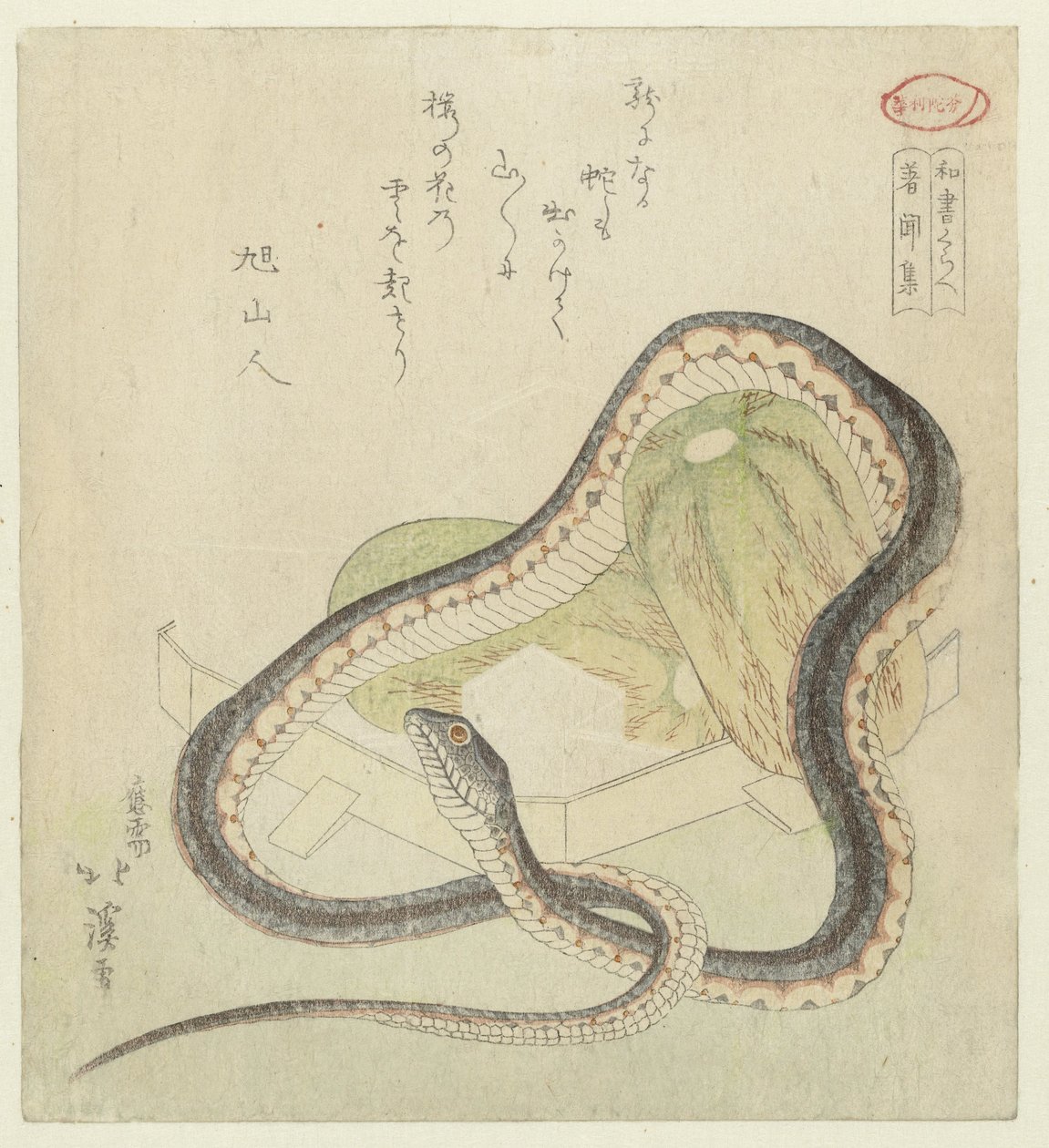 Uma antologia de coisas ouvidas, passadas e presentes Chomonjû (título no objeto) Uma Comparação de Escritos Japoneses (título da série) washo kurabe (título da série no objeto) de Totoya Hokkei