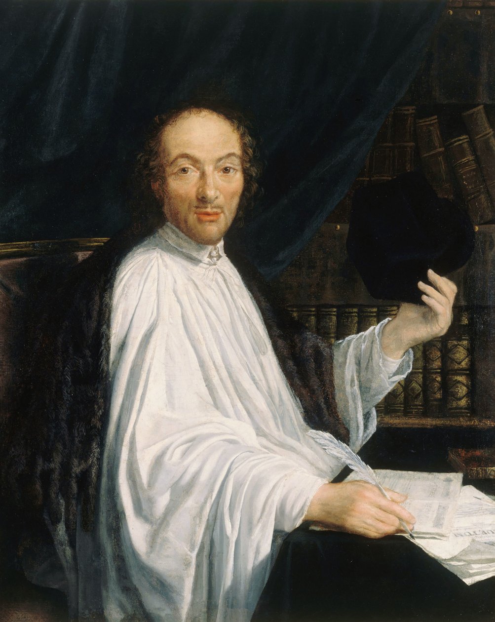Retrato do poeta Jean-Baptiste de Santeuil 1630-1697, 1665-1670. de Toussain Dumée