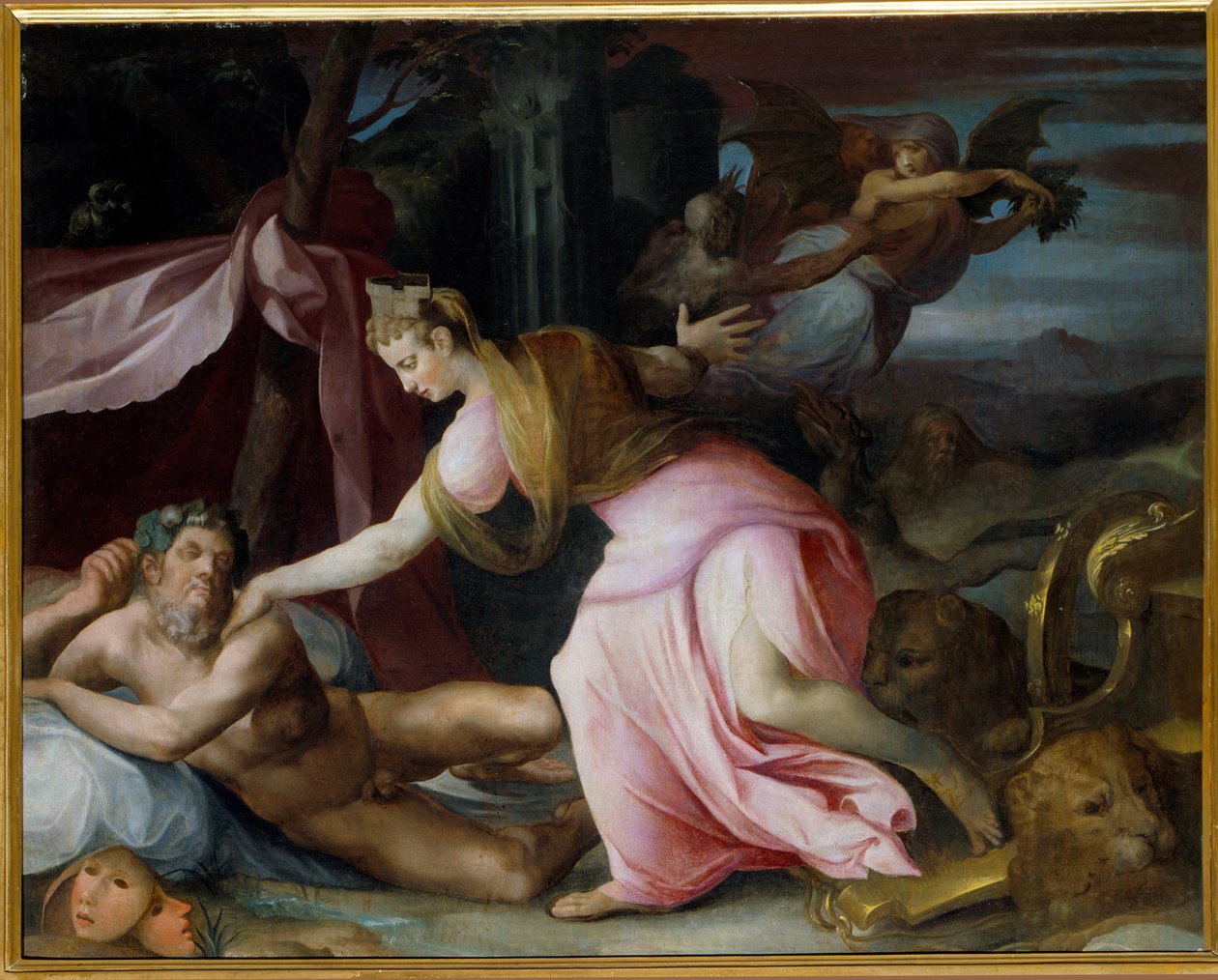 Cybelle Awakening Morphee Painting by All Saints Dubreuil (1561-1602) de Toussaint Dubreuil