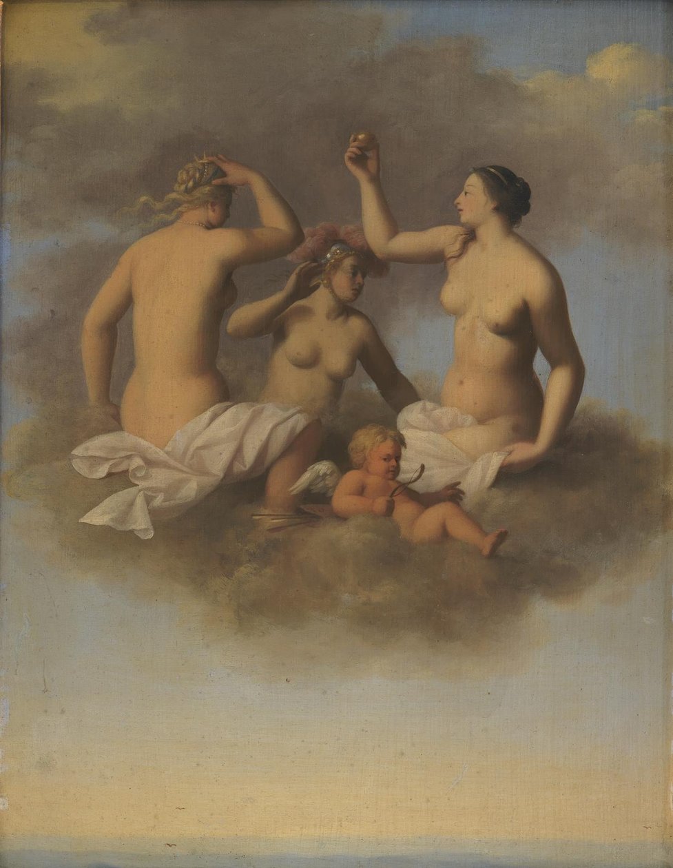Juno, Minerva e Vênus com Cupido de Toussaint Gelton