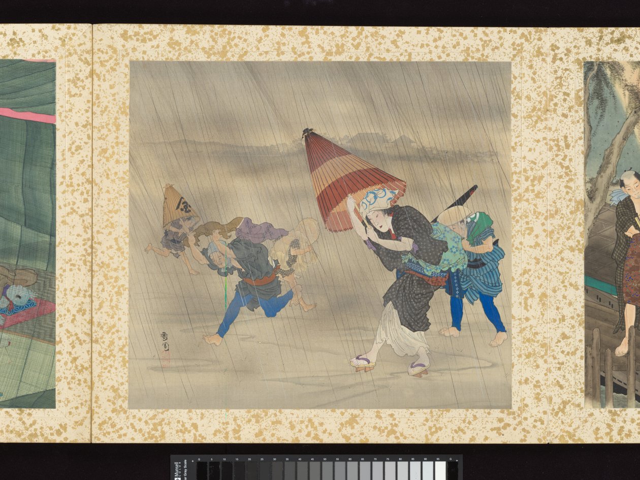 Artesãos, belezas e eventos anuais de Toyohara Kunichika