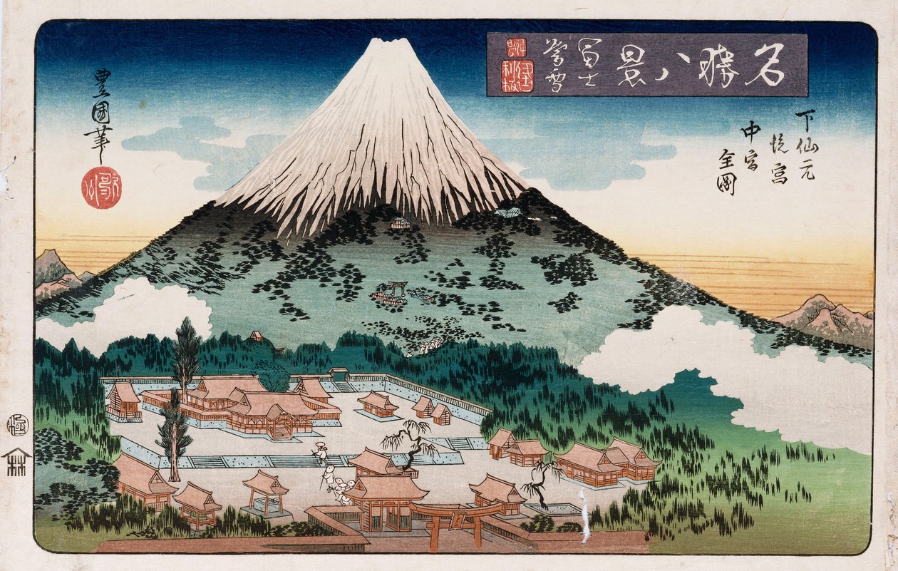 "Clearing Weather, Enoshima", da série "Oito vistas de lugares famosos" de Toyokuni II