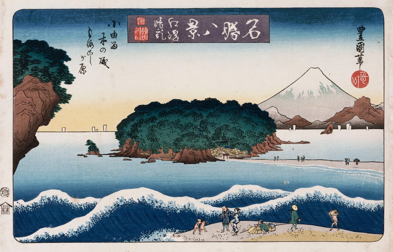 "Clearing Weather, Enoshima", da série "Oito vistas de lugares famosos" de Toyokuni II