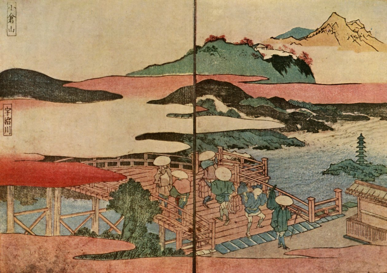 Monte Ogura e o rio Uji, 1824, 1924. de Toyota Hokkei