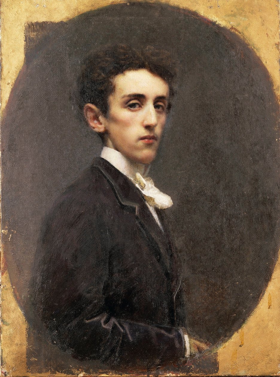 Retrato do escritor italiano Carlo Dossi de Tranquillo Cremona de Tranquillo Cremona