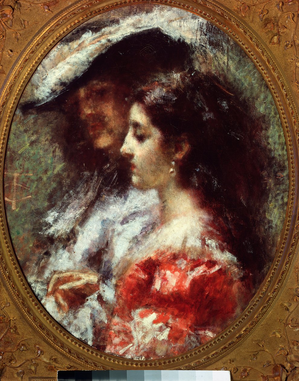 Amor silencioso (óleo sobre tela de Tranquillo Cremona