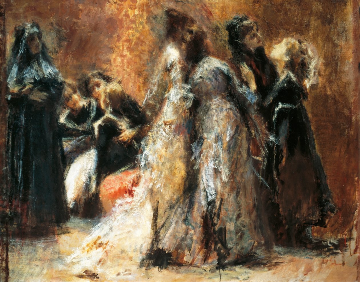 Visiting College, de Tranquillo Cremona (1837-1878), óleo sobre tela de Tranquillo Cremona