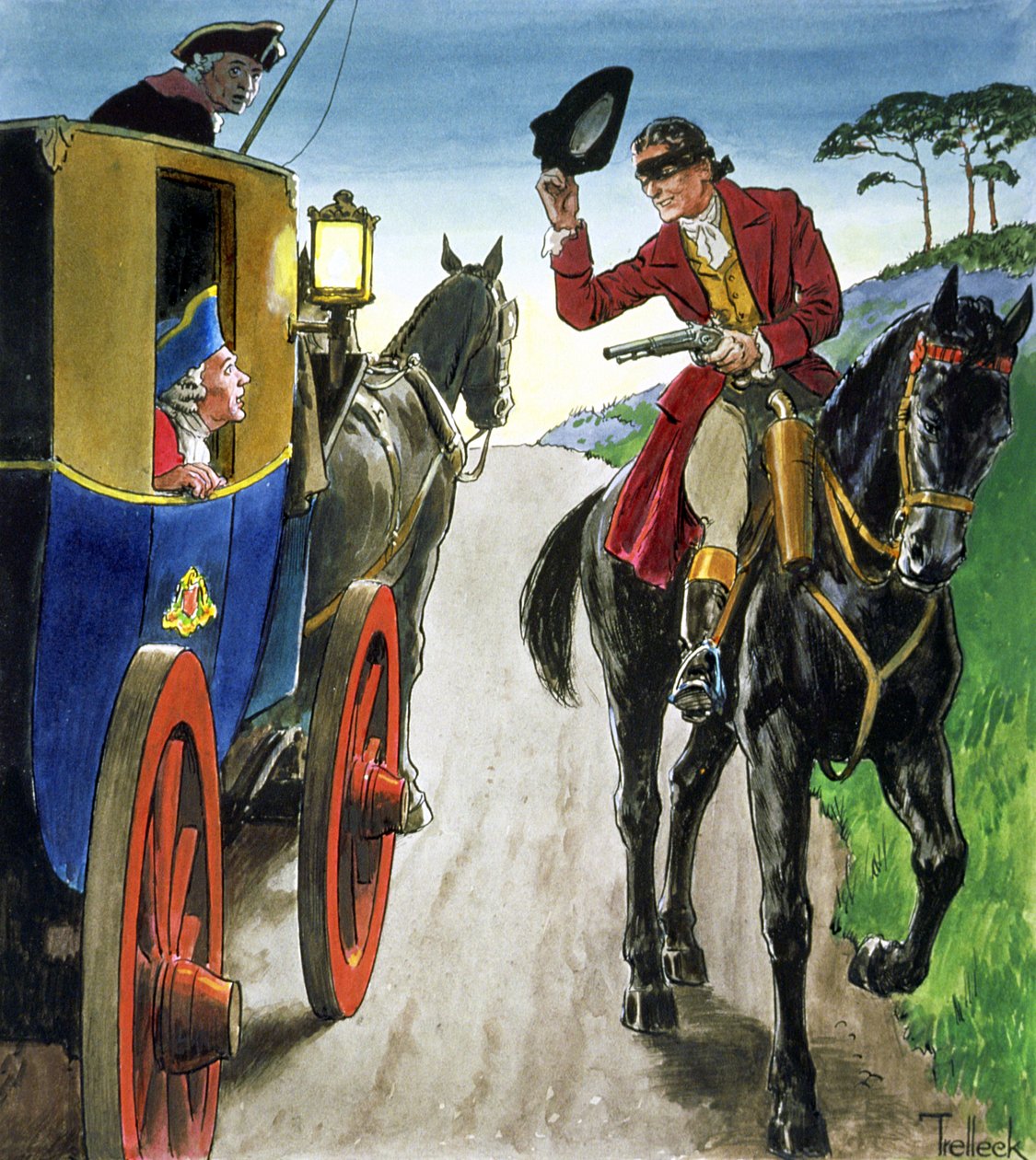 Dick Turpin (1706-39) de &39;Peeps into the Past&39;, publicado em c.1900 de Trelleek