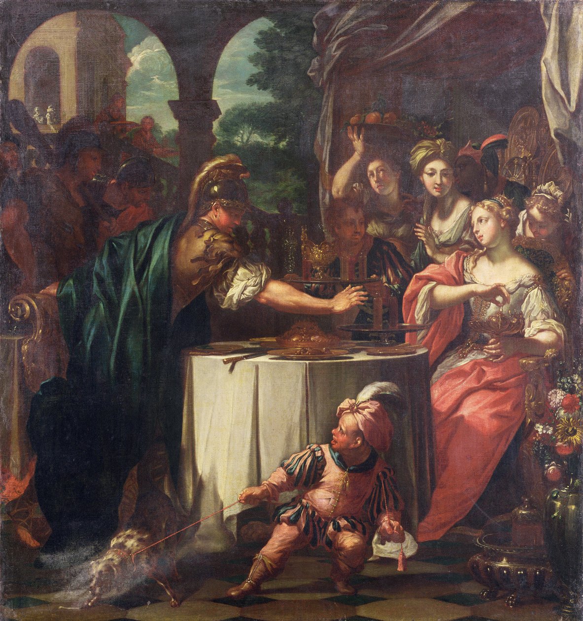 A Festa de Marcos Antônio e Cleópatra, c.1705-10 de TrevisaniFrancesco