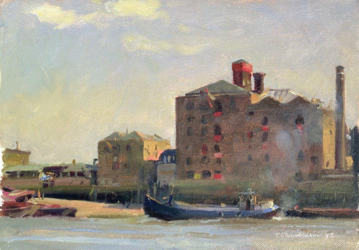Contra a maré, Rotherhithe, 1992 de Trevor Chamberlain