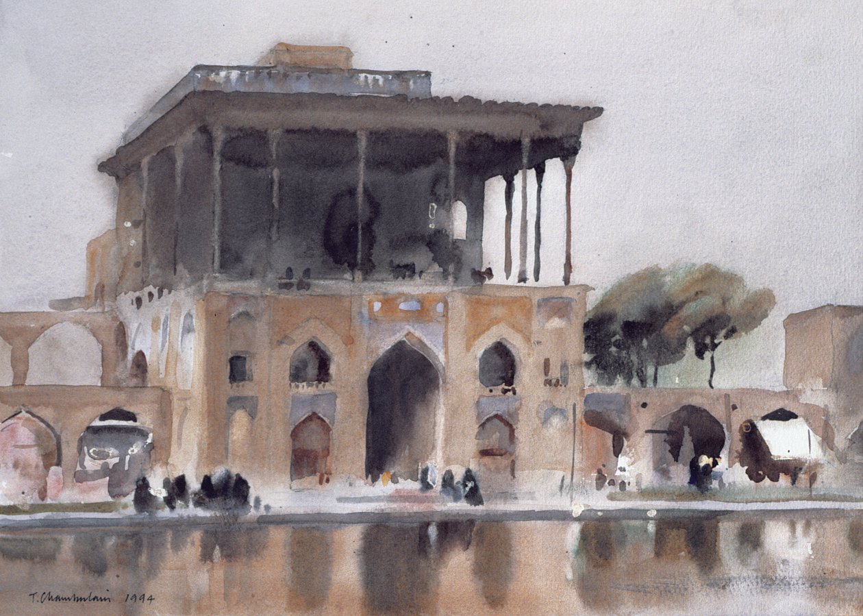 Ali Qapu Palace, Isfahan, 1994 (wc no papel) de Trevor Chamberlain