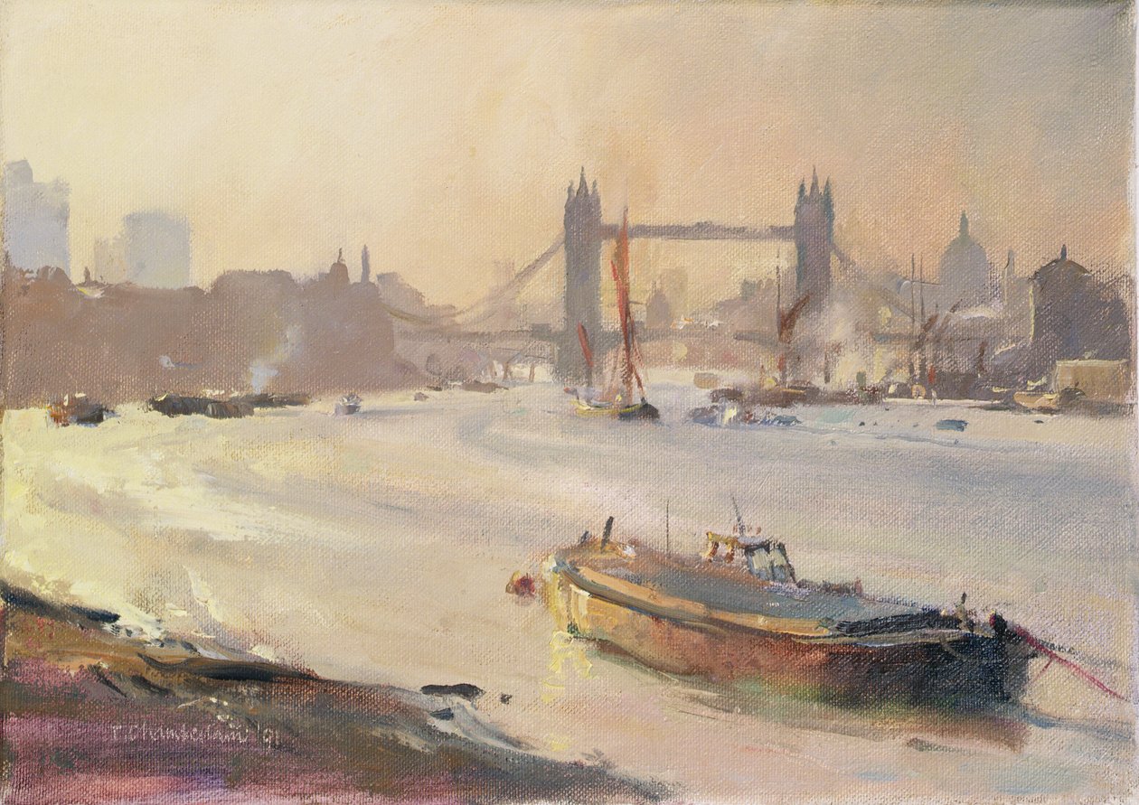 Tarde de outono, Pool of London, 1991 de Trevor Chamberlain