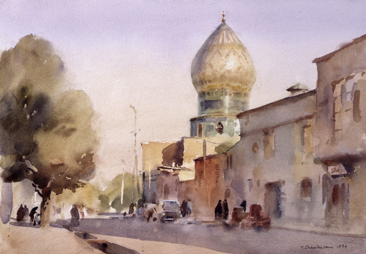Reflexão Cerâmica, Shiraz, 1994 (wc on paper) de Trevor Chamberlain