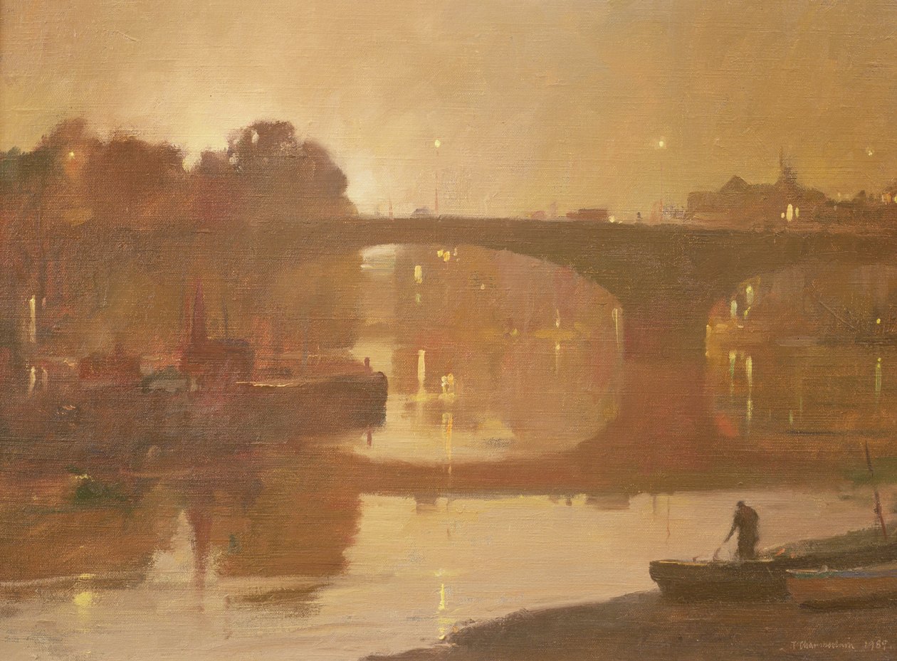 Noite, Kew Bridge, 1989 de Trevor Chamberlain