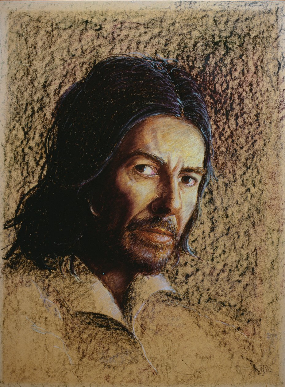 Harrison (1943-2002) (pastel a óleo a bordo) de Trevor Neal