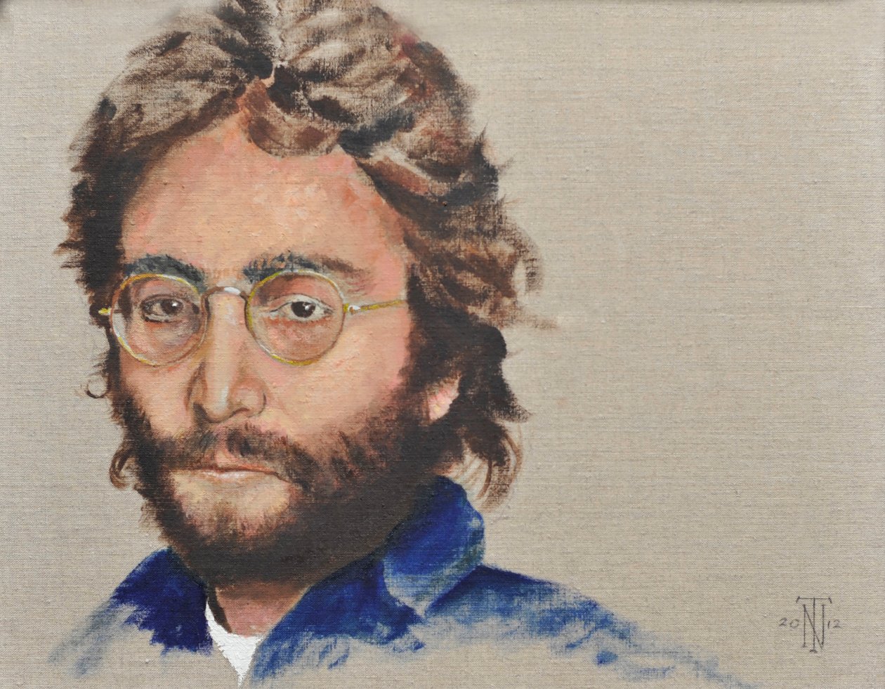 Lennon, 2012 (óleo no reverso da tela) de Trevor Neal