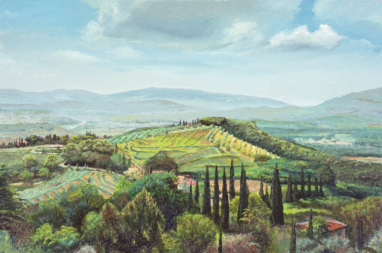 Colinas rolantes, pistoia, tuscany de Trevor Neal