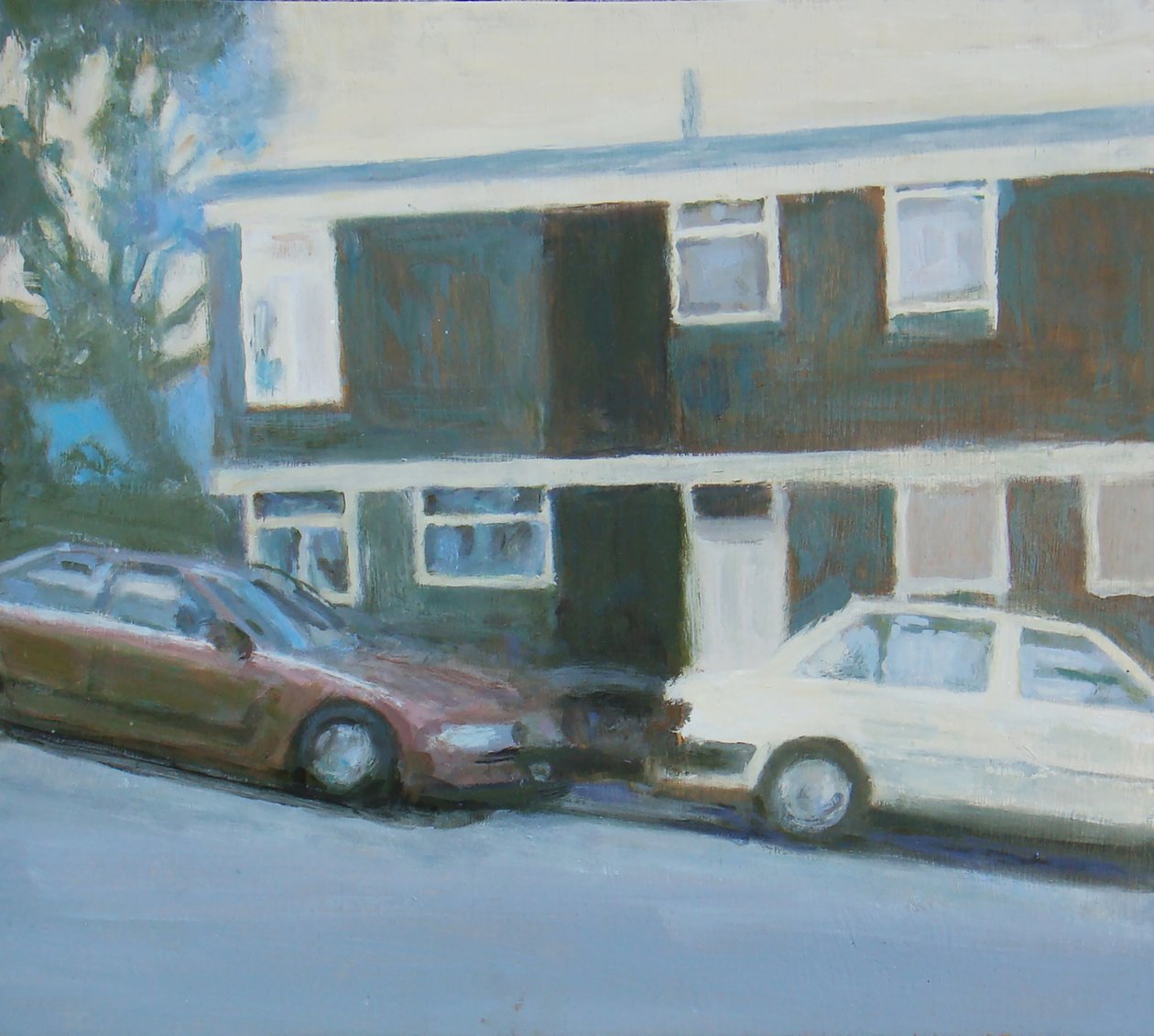 Um sítio para viver 13, 2011 (óleo sobre contraplacado) de Trevor Burgess