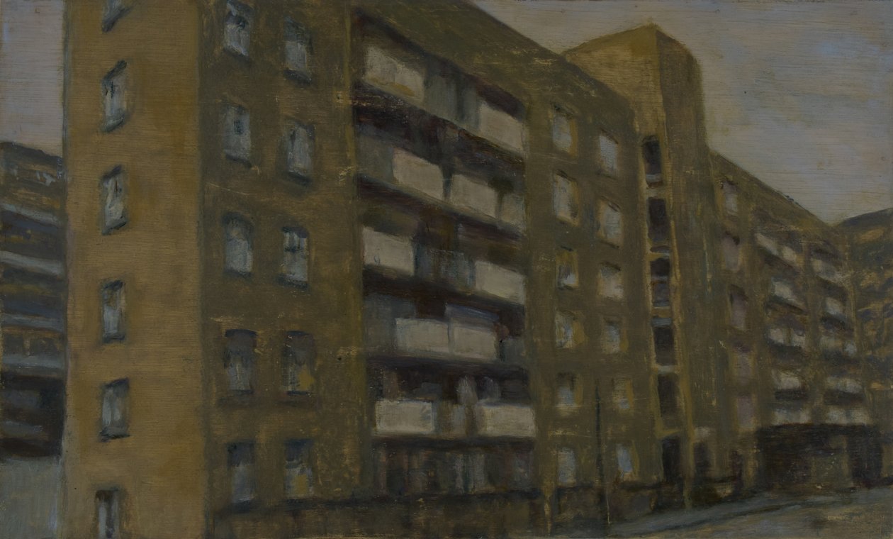Um sítio para viver 34, 2012 (óleo sobre contraplacado) de Trevor Burgess
