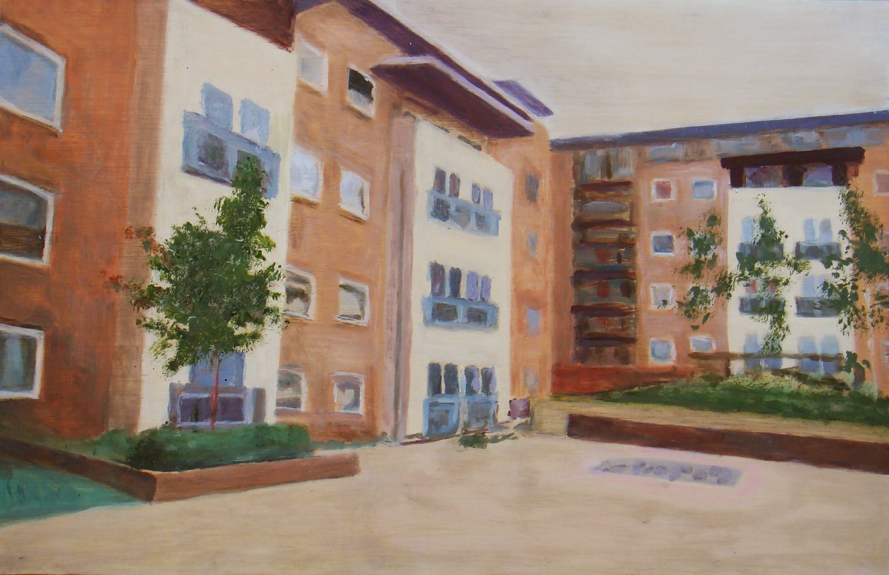 Um sítio para viver 45, 2012 (óleo sobre contraplacado) de Trevor Burgess