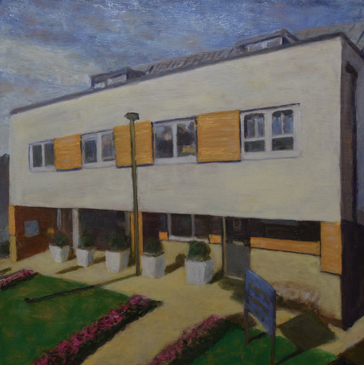 Um lugar para viver 64, 2018 (óleo sobre contraplacado) de Trevor Burgess