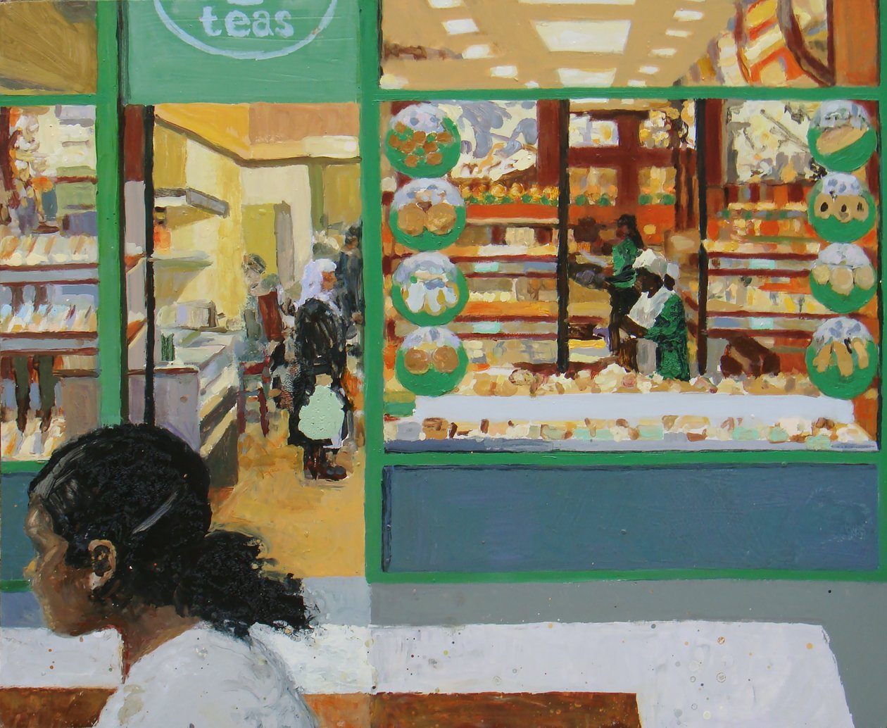 Padaria, 2008 (óleo sobre cartão) de Trevor Burgess