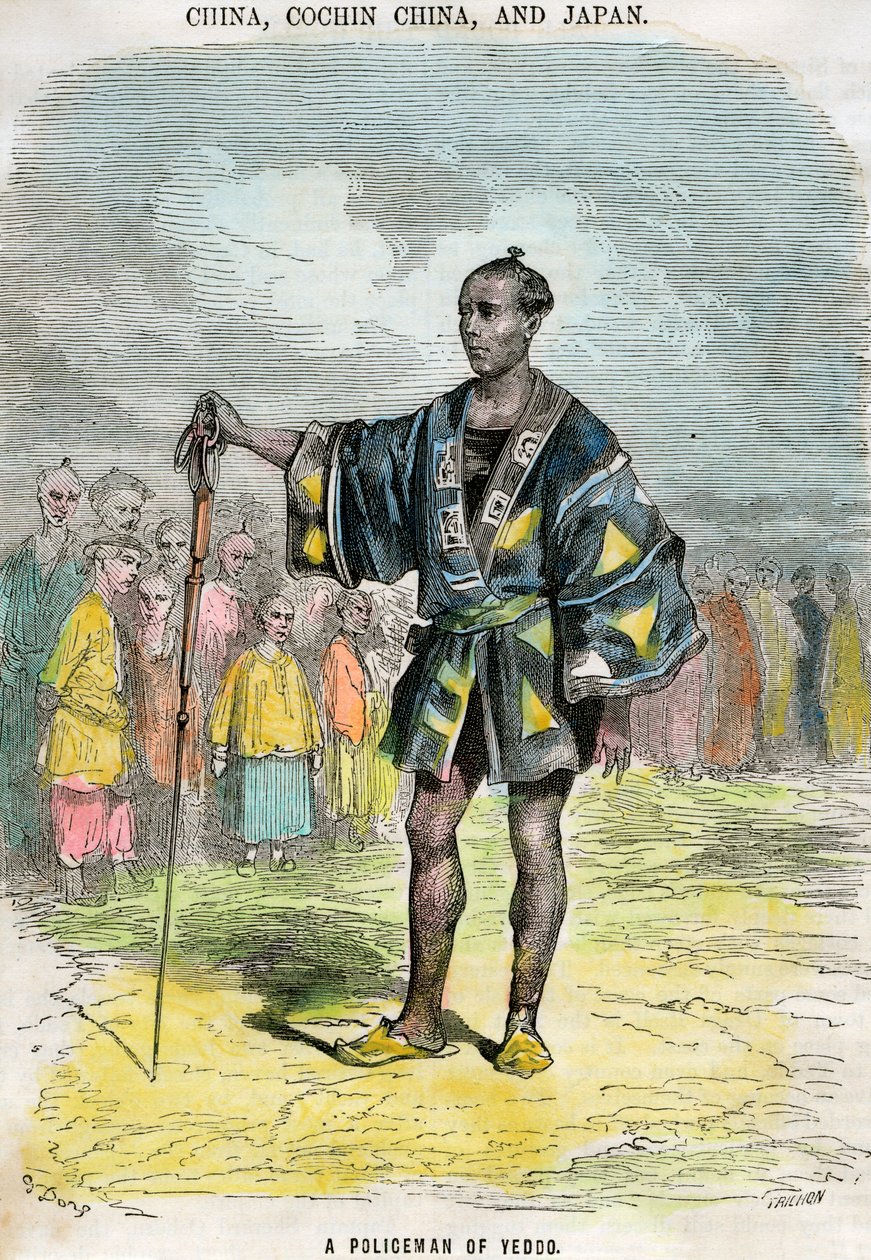 Um policial de Yeddo Edo, Japão, c1880 de Trichon