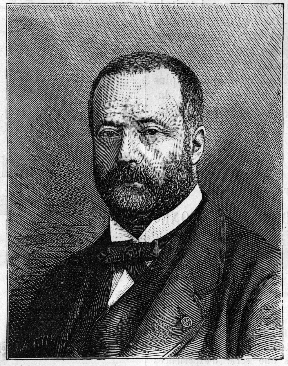 Retrato de Henri Sainte Claire (Sainte-Claire) Deville (1818-1881), químico francês. (De uma fotografia do Sr. Truchelut). Gravura em "La Nature: Revue des sciences et de leurs applications aux arts et a l