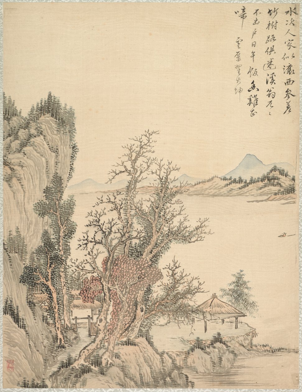 Habitação pela costa, 1847. de Tsubaki Chinzan
