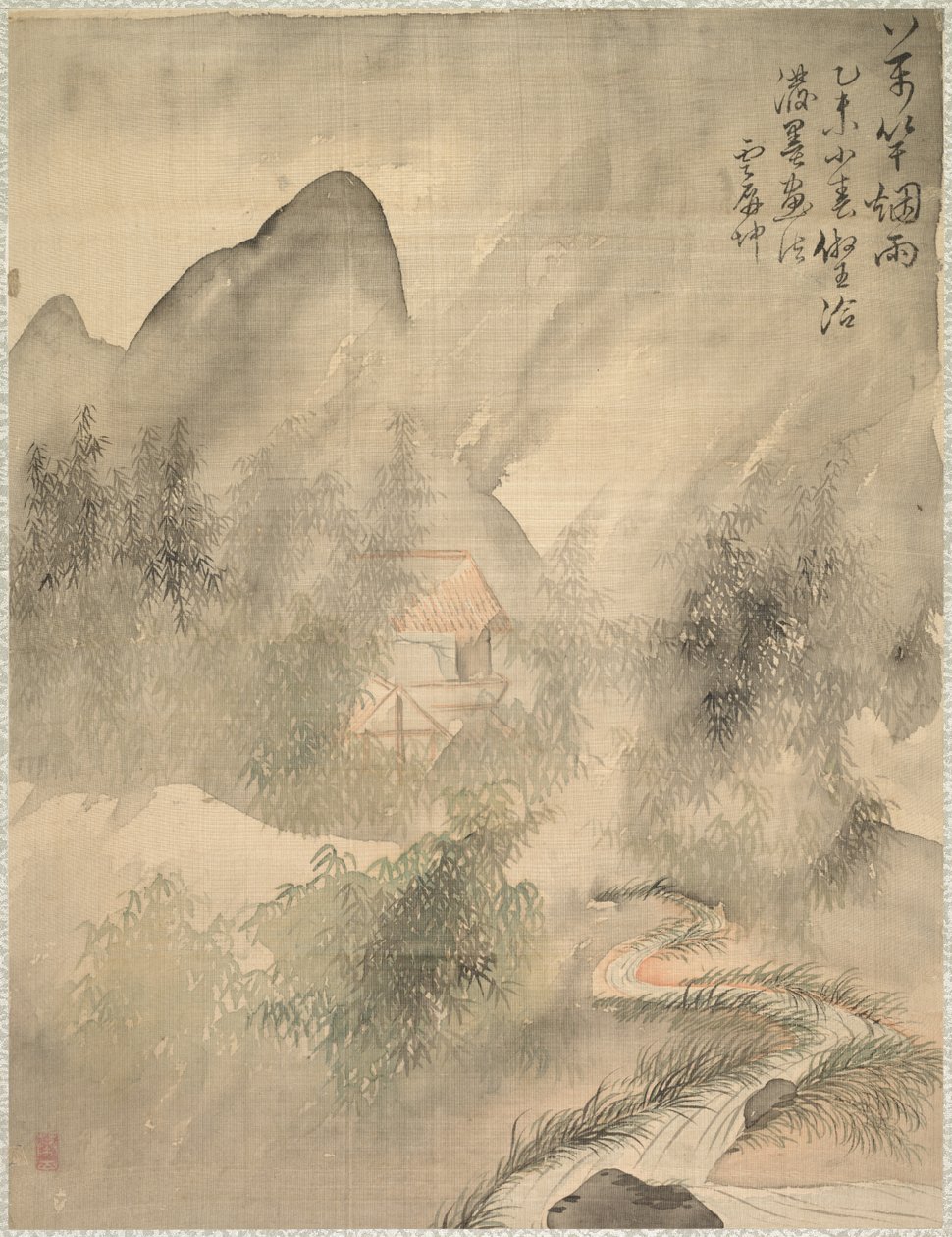 Dez mil bambus na névoa e na chuva, 1847. de Tsubaki Chinzan
