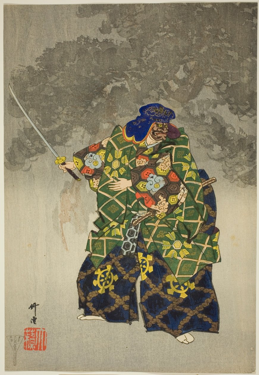 Eboshi-ori, da série "One Hundred No Dramas (Nogaku hyakuban)" de Tsukioka Kogyo
